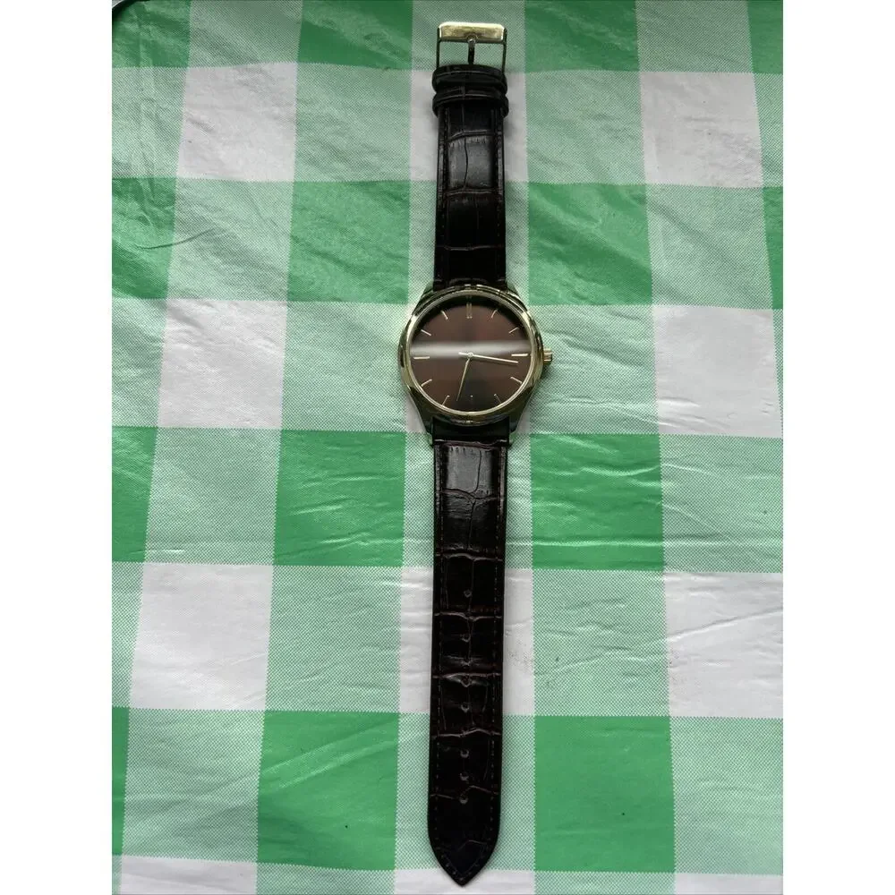 FMD Gold Tone Brown Dial Men’s Quartz Watch